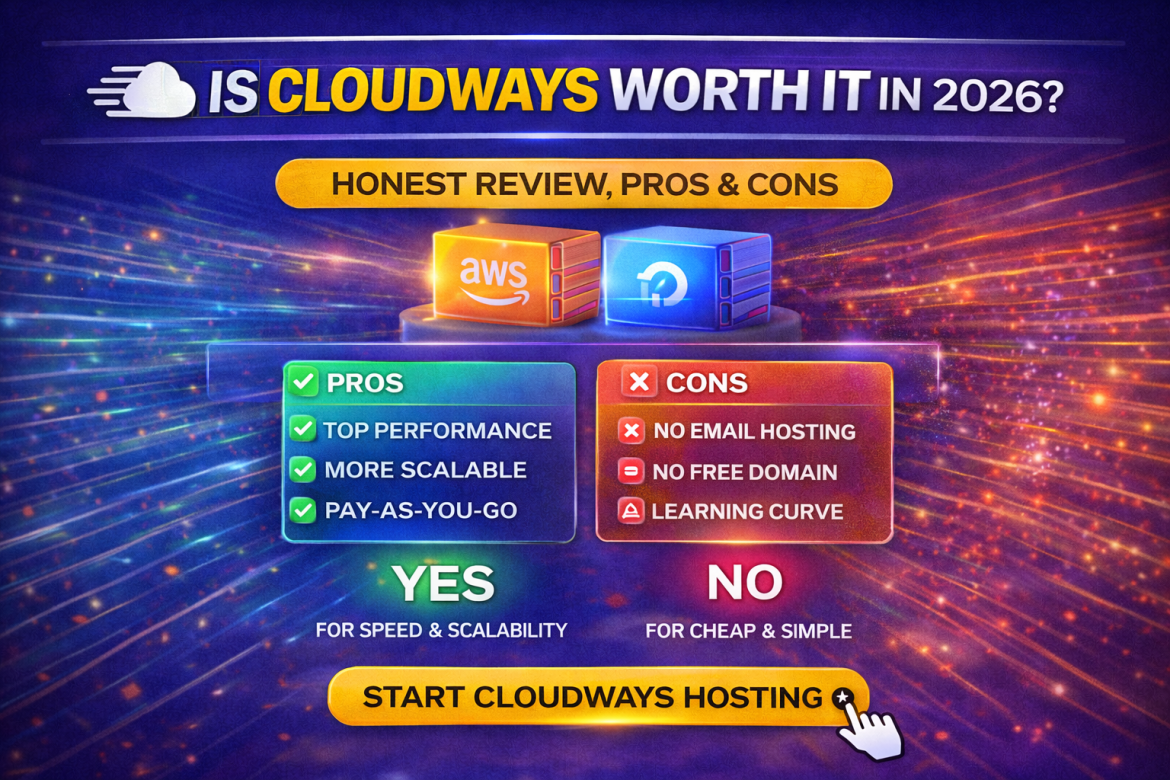 Is Cloudways Worth It in 2026? Honest Review, Pros, Cons & Verdict